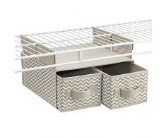 iDesign 04041EU Chevron Weiche Aufbewahrung, Hänge-Organizer mit 2 Schubladen, taupe / naturfarben