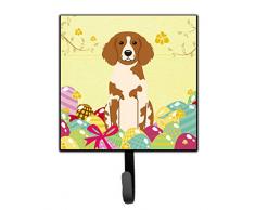 Carolines Treasures Wandhaken, Ostereier, Bretagne Spaniel, klein, Mehrfarbig
