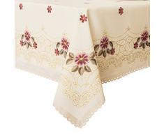 Wewoch decorativefloral druck spitze water resistant tischdecke knitterfrei und stain tischdecken 60 x 120 rectangular rote blumen