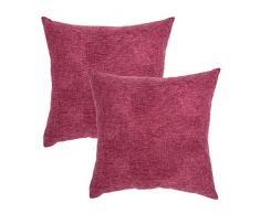 2 Stück Dekorative Kissenbezüge Baumwolle Leinen Weich Solide Kissenbezüge Klassische Retro Karos Karos Dekorative Quadratische Überwurf Kissenbezüge Home Decor Design Set Sofa Schlafzimmer Wohnzimmer Auto 2 pieces, 20x20 Linen Rose Red