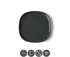 Holst Porzellan SK 318 High Alumina Teller flach 20 cm grau, Set 3, bis zu 400% resistenter als herkömmliches Porzellan