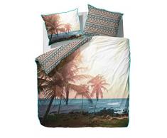 ESSENZA Esra 100 Prozent Baumwolle Satin Bettwäsche-Set, Baumwolle, Mehrfarbig, Einzelbett