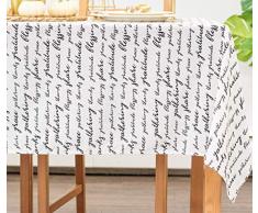 The White Petals Thanksgiving Tischservietten, Kissenhülle und Tischdecken Table Cloth - 58x108 Inch