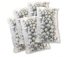 Silber irisierend Schaumstoff Bälle – Großes Set von Blättern Vase Filler Dekorative Kugeln – Tisch Scatter Dekorationen – Silber Party Decor – Größen von Mini Glitzer Silber Schnee Kugeln