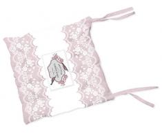 Sitzkissen, Stuhlkissen aus Baumwolle 40 x 40 x 5 cm Garden Pink von Soleil d Ocre