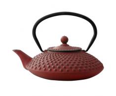 Bredemeijer Teekanne, Edelstahl, rot, 20 x 10 x 10 cm