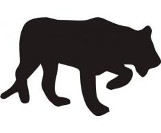INDIGOS 4250380592879 Wandtattoo w051 Puma Afrika 96 x 59 cm, schwarz