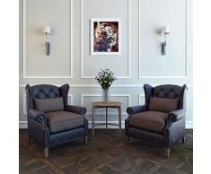 La Pastiche overstockArt Ölgemälde Die Jungfrau mit Goldener Perle gerahmt modern, blank, Schaufel, Bilderrahmen 26.75 x 22.75 Mehrfarbig