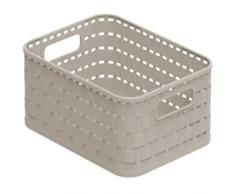 Rotho Eco Country Aufbewahrungskorb 2l, Kunststoff (PP), Beige, 2 Liter (18,3 x 13,7 x 9,8 cm)
