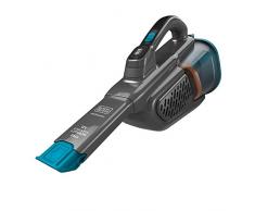 Black+Decker Lithium Dustbuster BHHV320B mit Cyclonic Action – 12V, 25AW, Akku Handstaubsauger mit ausziehbarer Fugendüse & Ladestation – Beutelloser, kabelloser Staubsauger – Titanium/Blau