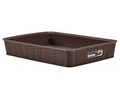 Stefanplast Elegance Korb Rattan, Braun, 35 x 35 x 6 cm