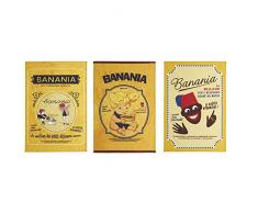 COUCKE 3er Set Geschirrtücher aus Baumwolle Bedruckt Banania