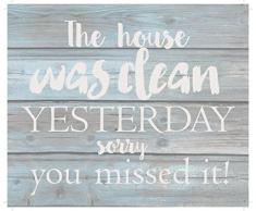 Lichterkette Company The House was Clean Yesterday. You Missed it-wash Out grauen Hintergrund, zum Aufhängen 25,4 x 30,5 cm