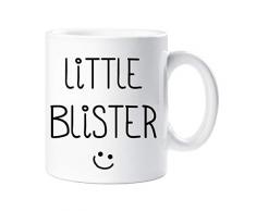 60 Second Makeover Limited 60SECMUG163 Tasse mit Aufschrift „Little, lustiges Geschenk, Geschwister, kleine Schwester, große Blister-Version ebenfalls erhältlich, keramik, weiß