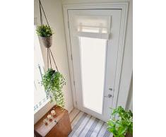 DaniDesignsCo Türvorhang, waschbar, 63,5 x 178 cm, Weiß