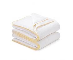 Sancarlos – Vivaldi, Bettdecke 4 Jahreszeiten in Gänsefedern, 180 + 120 g/m², 220 x 220 cm, weiß (weiß)