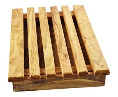 Olivenholz Brotschneidebrett, Getreide/Natur