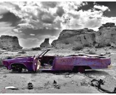 Wrecked Cadillac - colourlight Foto - Mini Poster schwarz-Weiss colourlight Foto - Grösse 40x50 cm