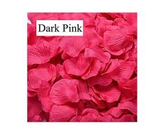 Campsis Künstliche Rosenblätter aus Seide, für romantische Hochzeit, Tischdekoration, 1000 Stück Free Size dunkelrosa