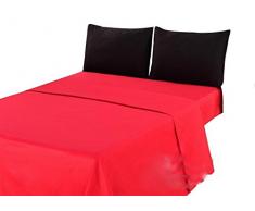 Tache Home Fashion bs4pc-br-c 3–4-teiliges Bett-Set, California King, rot