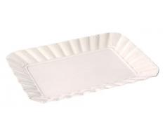 la Porcellana Ducale rechteckig Gebäck Tablett Geschenk-Box, WEIß, 31 x 22 cm
