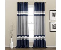 Lush Decor Alexander Fenster Vorhang Panel (Set von 2), 213,4 x 132,1 cm Marineblau