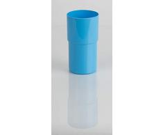 Kimmel Tasse Trinkbecher Becher bruchsicher stapelbar Mehrweg 330 ml, Kunststoff, Hellblau