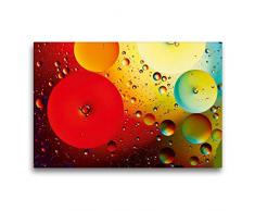 Premium Textil-Leinwand 75 x 50 cm Quer-Format Farbrausch mit Öl und Wasser 03 | Wandbild, HD-Bild auf Keilrahmen, Fertigbild auf hochwertigem Vlies, Leinwanddruck von Veronika Rix