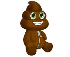 Novelty, Inc. Animal Travel Palz Nackenkissen, wendbar, gefüllt Poop Head