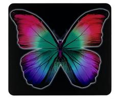 WENKO 2712974500 Multi-Platte Butterfly by Night, für Glaskeramik Kochfelder, Gehärtetes Glas, 56 x 0.5 x 50 cm, Mehrfarbig
