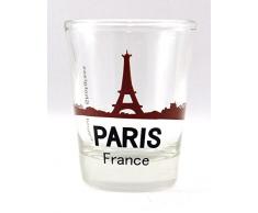 Paris Frankreich Eiffelturm Sunset View Shot Glas