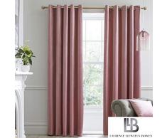 Laurence Llewelyn-Bowen Montrose Ösenvorhang, Samt, 2 Stück, Blush, 66 Width x 54 Drop (168 x 137cm)