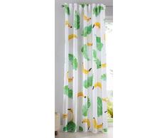 Gardinenbox Vorhang Schal Blickdicht verdeckte Schlaufen Universalband Digitaldruck Banane 245x140 (Höhe x Breite cm), 20490ep