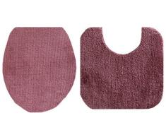 Pana 459200315 Garnitur 2 TLG.: WC-Vorlage 50 x 50 cm und Deckelbezug 50 x 47 cm Rubin