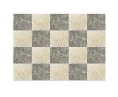 FOME Spielmatte für Kinder, 20 Fliesen mit wiederverwendbarem Klebestreifen, ungiftig, für das Schlafzimmer, 30 x 30 cm grau/weiß