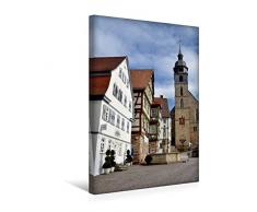 Premium Textil-Leinwand 30 x 45 cm Hoch-Format Böblingen, Stadtkirche. Fotografie auf Leinwand von Nicola Furkert | Wandbild, HD-Bild auf Keilrahmen, Fertigbild auf hochwertigem Vlies, Leinwanddruck von Nicola Furkert