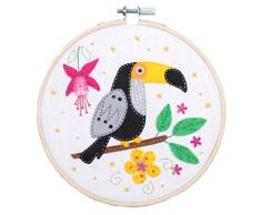 Vervaco PN-0180500 Tukan Bastelset mit Filz, Baumwolle, mehrfarbig, ca. 16 x 16 cm x 6,4