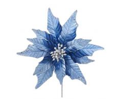 Kurt S. Adler Plektrum mit Weihnachtsstern, 38,1 cm, Blau / Silber