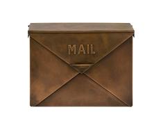 Benzara Wandbriefkasten, Metall, kupferfarben