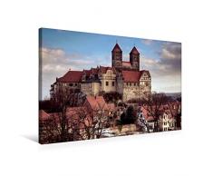 Calvendo Premium Textil-Leinwand 75 cm x 50 cm quer, Schlosskirche Quedlinburg | Wandbild, Bild auf Keilrahmen, Fertigbild auf echter Leinwand, Leinwanddruck Menschen Menschen