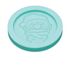 Sweetly Does It Fondant-Form Weihnachtsmann rund aus Silikon in blau, grün, 12 x 17 x 22 cm