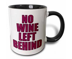 3dRose No-, Ton Burgundy-Two Kaffeebecher, Keramik, Schwarz, 10.16 cm x 7,62 x-Uhr