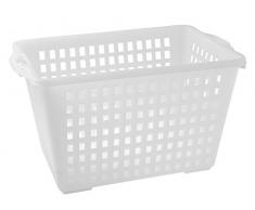 Giganplast Gelochter Wäschekorb, Kunststoff, Weiß