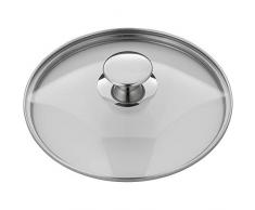 WMF Pfannen- Topfdeckel 24 cm, Glasdeckel mit Metallknauf, Deckel für Töpfe & Pfannen, hitzebeständiges Glas, spülmaschinengeeignet