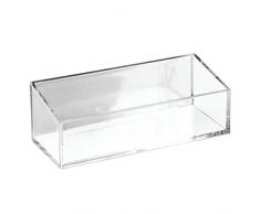 iDesign 21550EU Affixx Peel-and-Stick Starke Selbstklebende Clarity Kosmetik-Ablage für den Waschtisch, 15,09 x 6,05 x 5,21 cm, durchsichtig/glänzend, Plastik