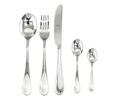 MEPRA Hohlgriff Natura Moka Besteck, 30 Stück, Silber