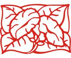 INDIGOS/Wandaufkleber-e185 hübsche Trompetenblume 96x68 cm- rot, Vinyl, 96 x 68 x 1 cm