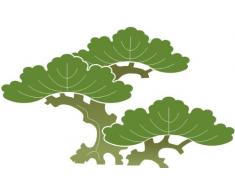 Indigos 4051719900583 Wandtattoo MD010 schÃ¶nen Bonsai 40 x 24 cm, bunt farbig