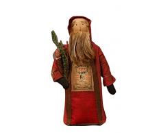 Your Hearts Delight Dekofigur Weihnachtsmann mit LED-Kerze, 40,6 x 20,3 x 20,3 cm