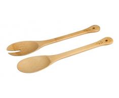 FACKELMANN Salatbesteck Bambus, braun, 30 x 6,5 x 2 cm